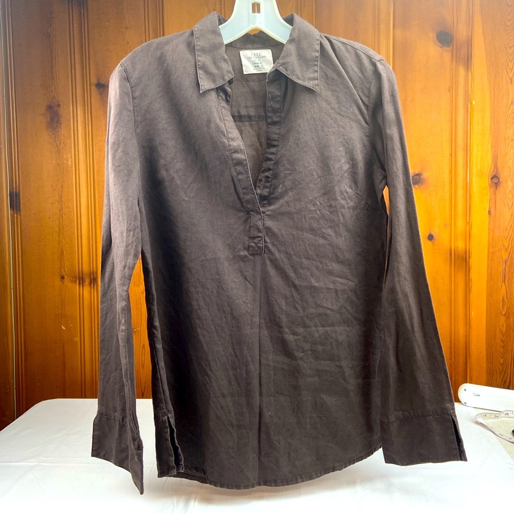L.O.G.G. H&M Women’s Linen Shirt Brown size 6 (EU 36)
